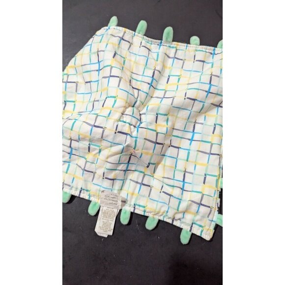 Target Oh Joy! Zebra Lovey Security Blanket Black White Stripes Green  plush toy - Picture 3 of 6